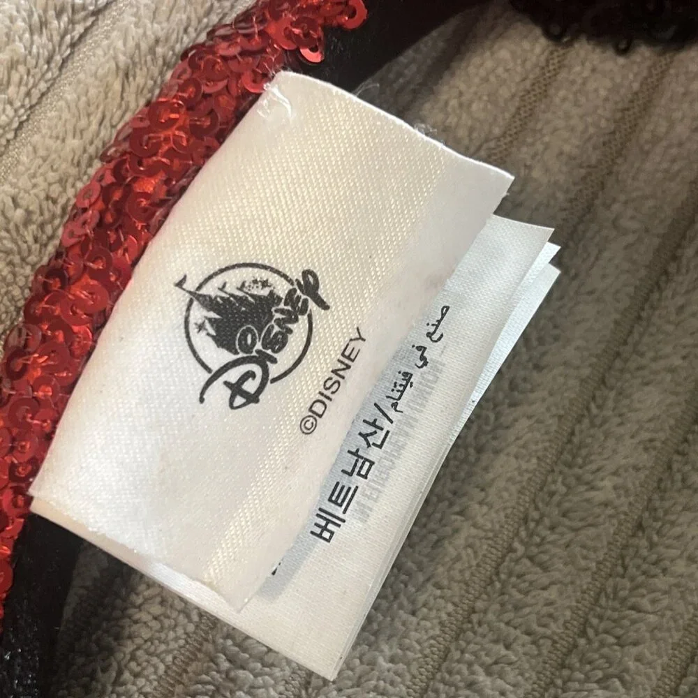 Disney Park White Bow Red Polka Dot Minnie Mouse Ears Sequins Headband Kid Adult - Picture 5 of 7